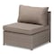 Baxton Studio Haina Modern and Contemporary Grey Fabric Upholstered and 6-Piece Patio Set with Synthetic Rattan 190-11754-ZORO - alternate 9